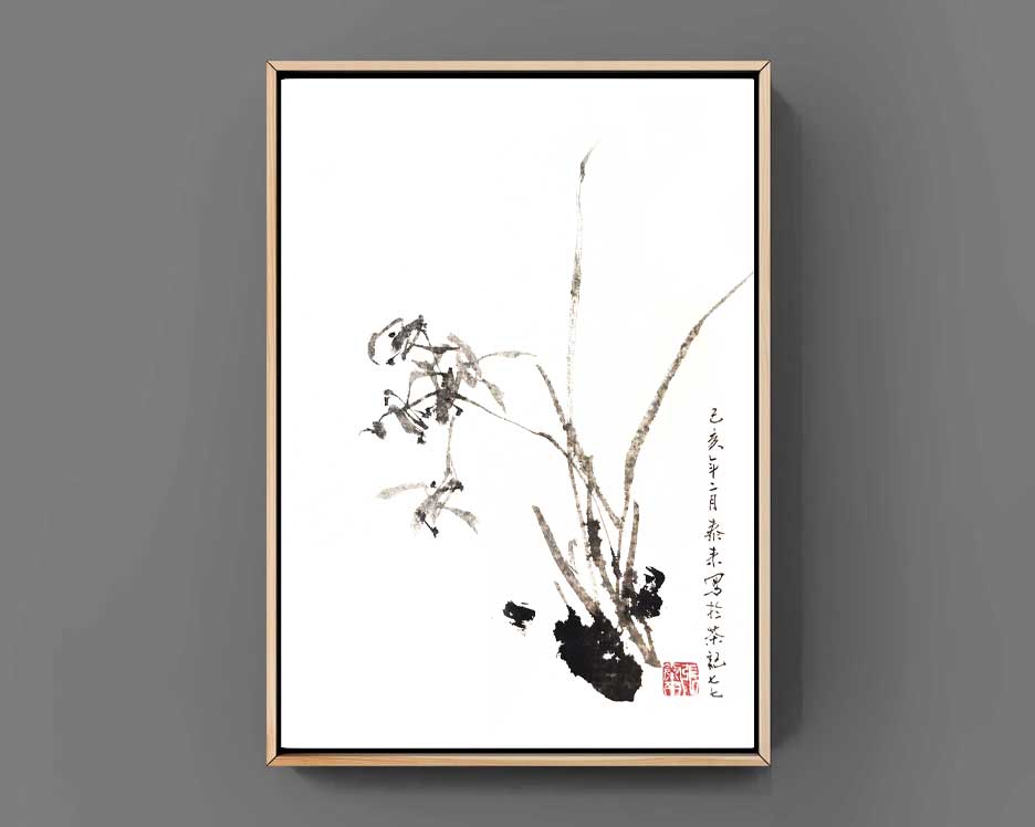 Orchidee orchid 兰花 Kunstdrucke Reproduktion Tuschmalerei Sumi-e Tuschzeichnung Tuschgemälde Tuschemalerei