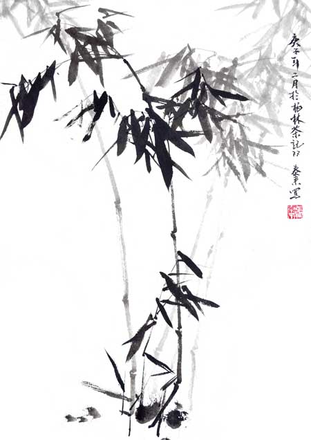 Bambus bamboo 竹子 Kunstdrucke Reproduktion Tuschmalerei Sumi-e Tuschzeichnung Tuschgemälde Tuschemalerei