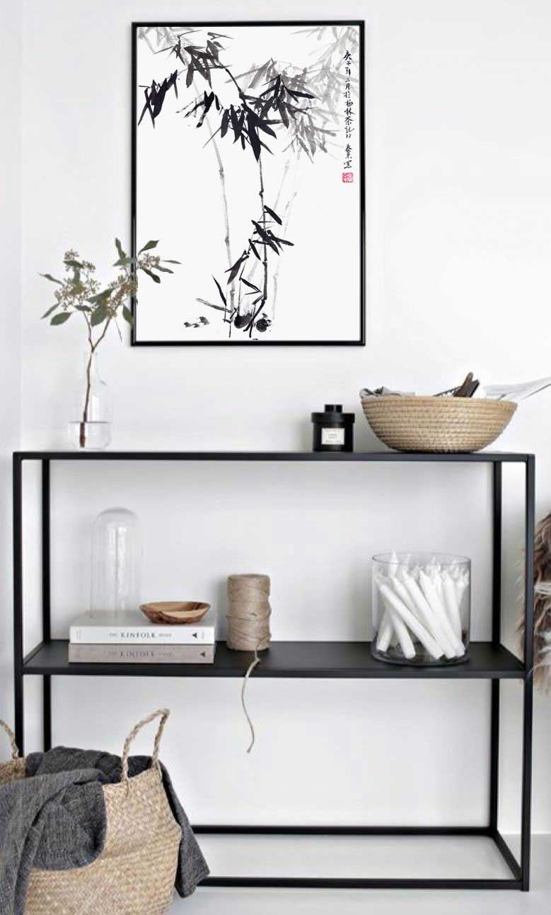Bambus bamboo 竹子 Kunstdrucke Reproduktion Tuschmalerei Sumi-e Tuschzeichnung Tuschgemälde Tuschemalerei