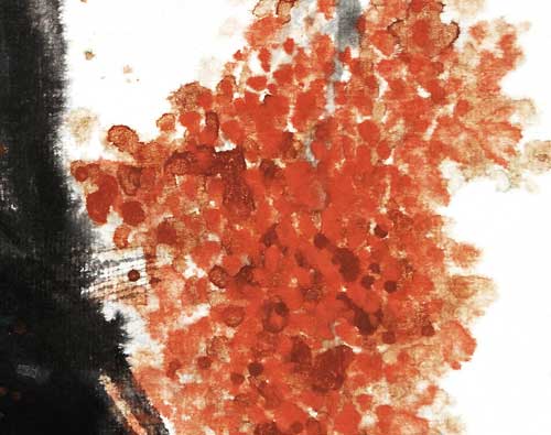 高粱 Mohrenhirse sorghum Kunstdrucke Reproduktion Tuschmalerei Sumi-e Tuschzeichnung Tuschgemälde Tuschemalerei