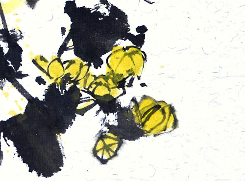 Vogel bird 鸟 Chrysantheme chrysanthemum Tuschmalerei Sumi-e Tuschzeichnung Tuschgemälde Tuschemalerei