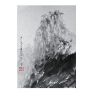 Landschaft Ladnscape 山水 玉兰 Magnolie Magnolia Kunstpostkarte postcard der Tuschzeichnung Tuschmalerei Sumi-e Tuschgemälde