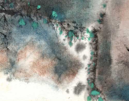 Landschaft landscape 山水 Tuschzeichnung Tuschgemälde Tuschemalerei