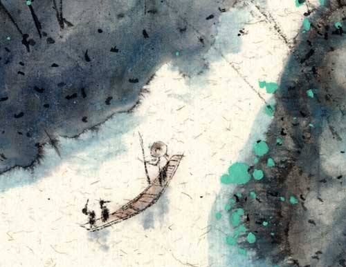 Landschaft landscape 山水 Tuschzeichnung Tuschgemälde Tuschemalerei