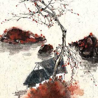 Landschaft landscape 山水 Tuschzeichnung Tuschgemälde Tuschemalerei