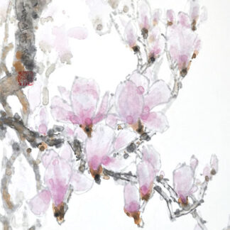 magnolia 玉兰 Magnolie Blumenmalerei Tuschmalerei Sumi-e Tuschzeichnung Tuschgemälde Tuschemalerei