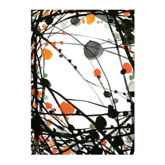 abstrakt abstract Kunstpostkarte der Tuschmalerei Sumi-e