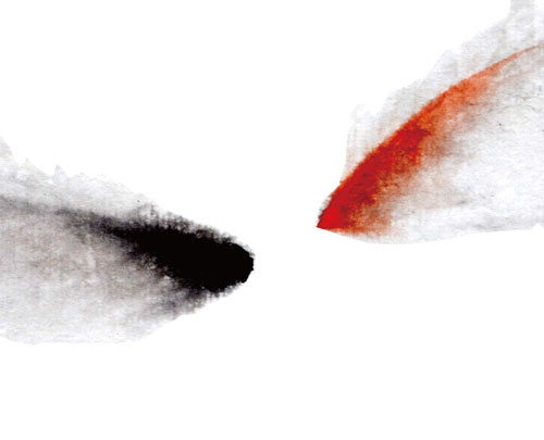 金鱼 Goldfisch goldfish fish Fisch Tiermalerei Kunstdrucke Reproduktion Tuschmalerei Sumi-e Tuschzeichnung Tuschgemälde Tuschemalerei