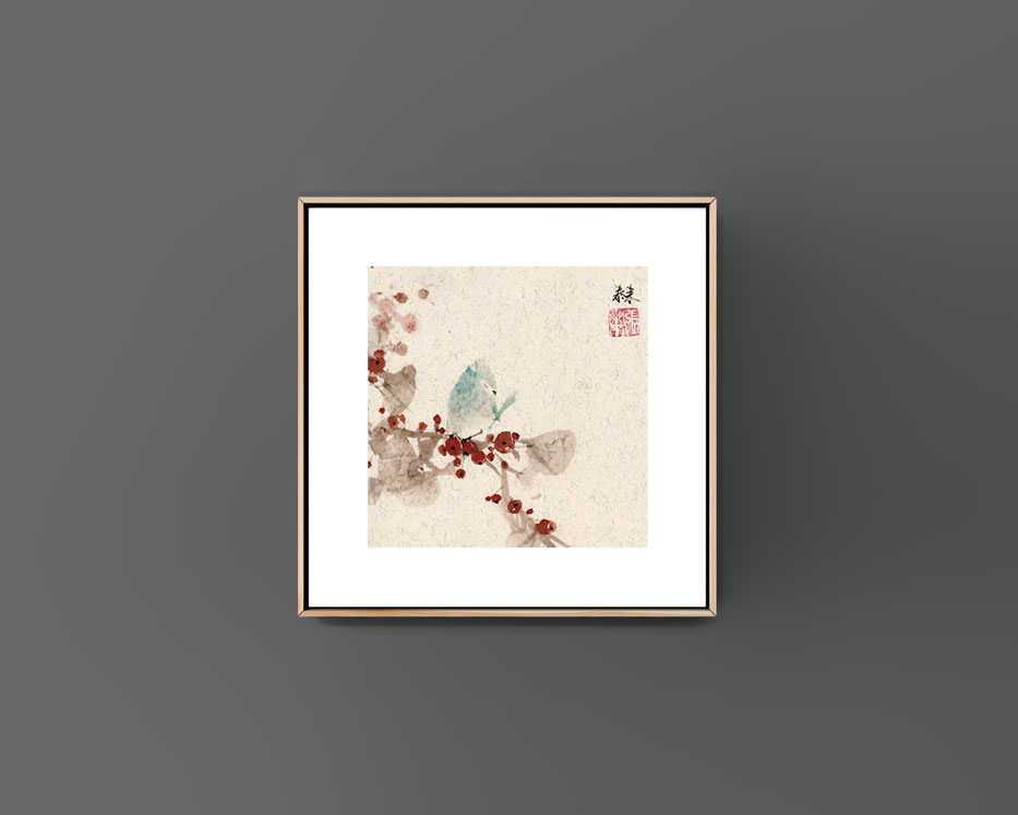 Vogel bird 鸟 Tuschmalerei Sumi-e Tuschzeichnung Tuschgemälde Tuschemalerei